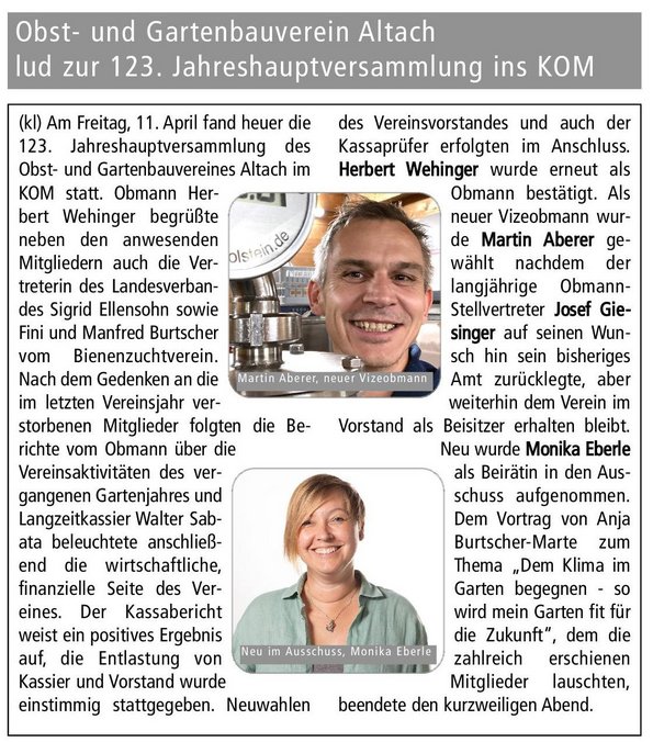 Jahreshauptversammlung 2025